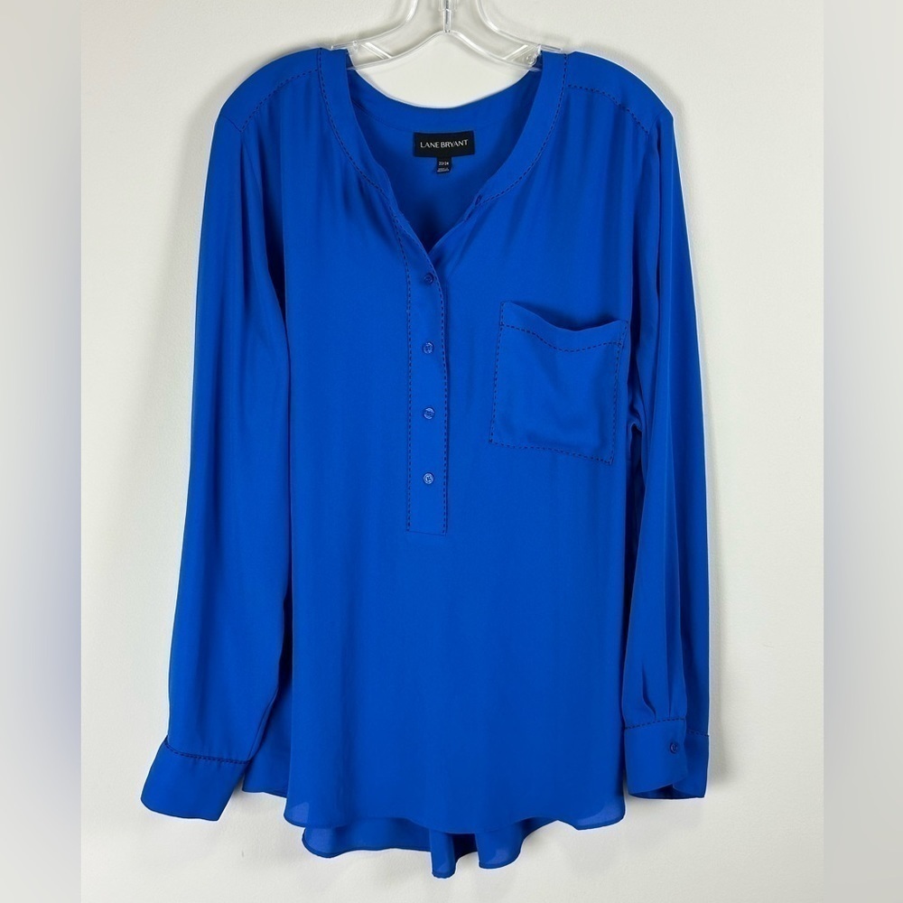 Women's Solid Loose Fit Long Sleeve Blouse